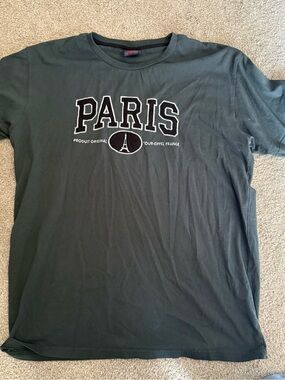 Paris Graphic Tee - Forest Green